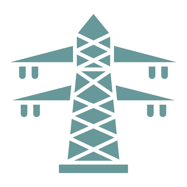 Vector transmission tower icon style