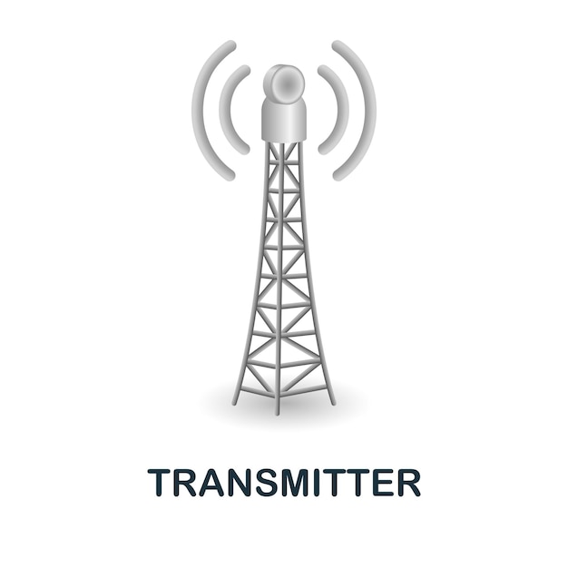 Transmitter icon 3d illustration from war collection Creative Transmitter 3d icon for web design templates infographics and more