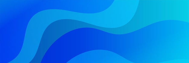 Transparant wave Blue Abstract Geometric Wide Banner Design Background