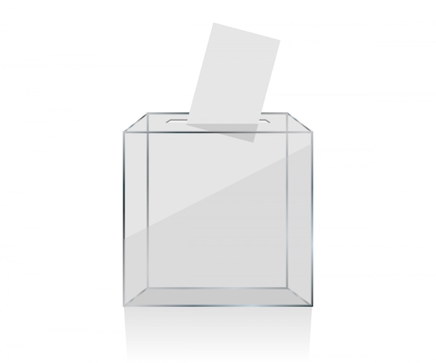 Vector transparent ballot box