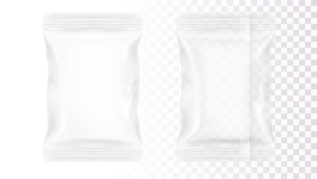 Vector transparent blank foil food packing