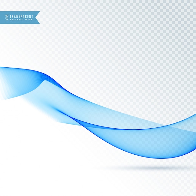 Transparent blue decorative wave background