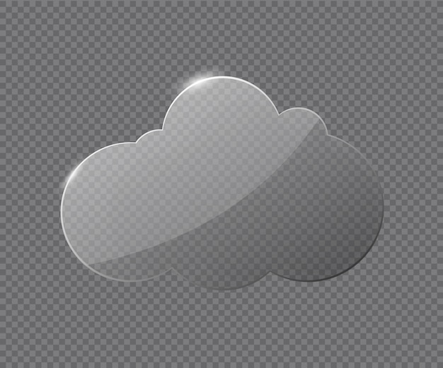 Vector transparent cloud glass