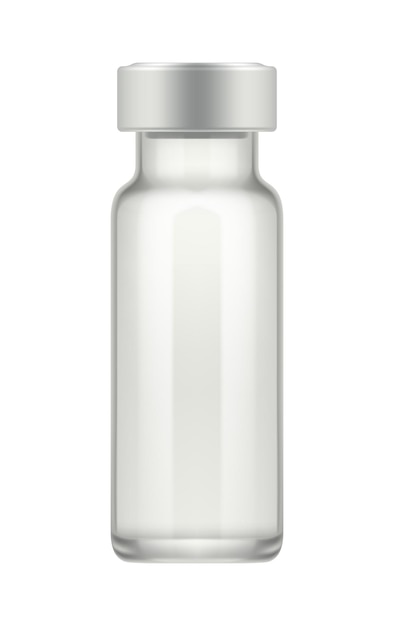 Transparent glass vial for drug