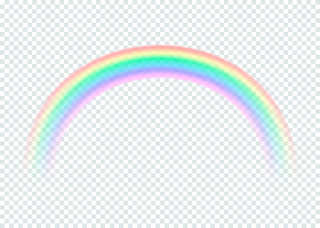 Transparent rainbow isolated on transparent background Vector illustration