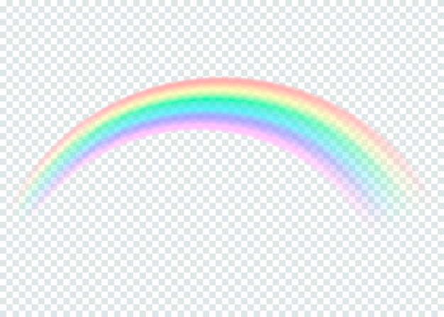 Transparent rainbow isolated on transparent background Vector illustration