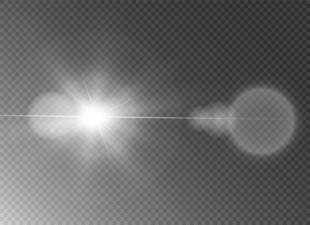 Vector  transparent sunlight special lens flare light effect. sun flash.