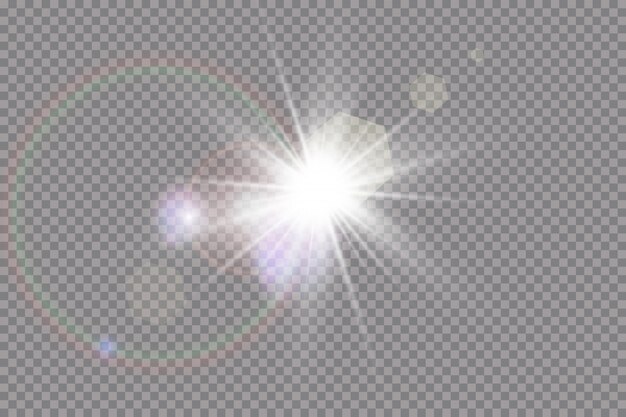 transparent sunlight special lens flare light effect.