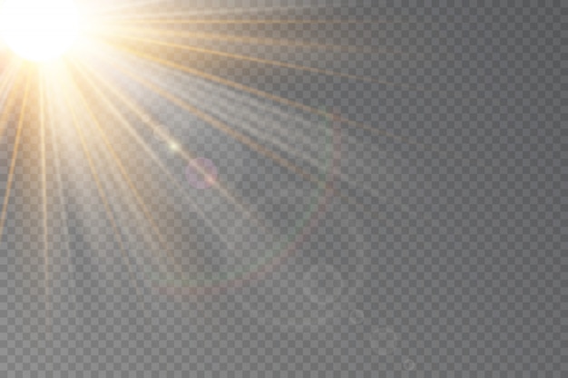 transparent sunlight special lens flare light effect.