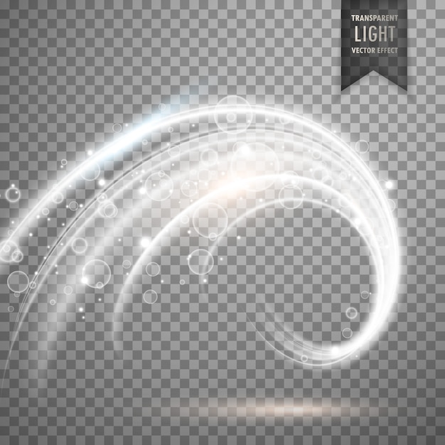 Transparent white light effect vector