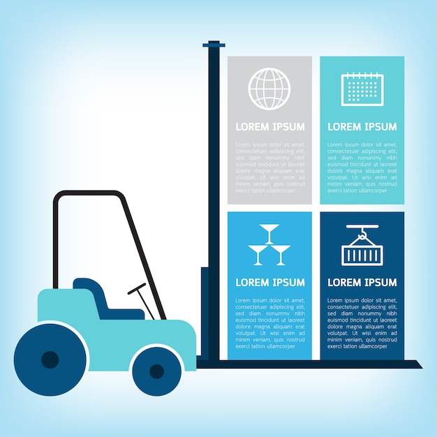 Transport logistics infographic template.