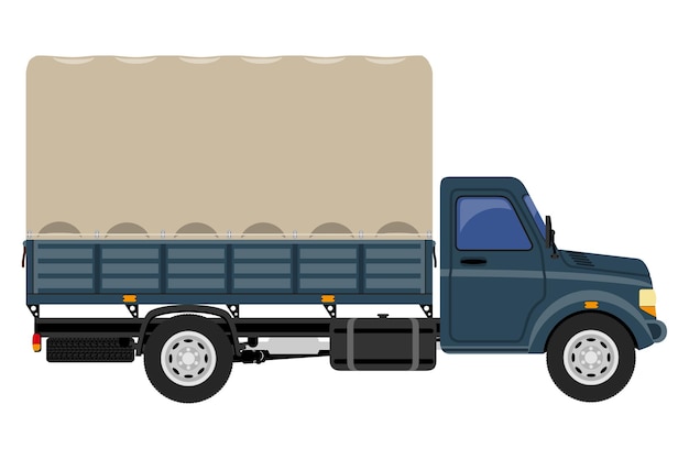 Transport for the transportation of goods or passengers flat icon vector illustration