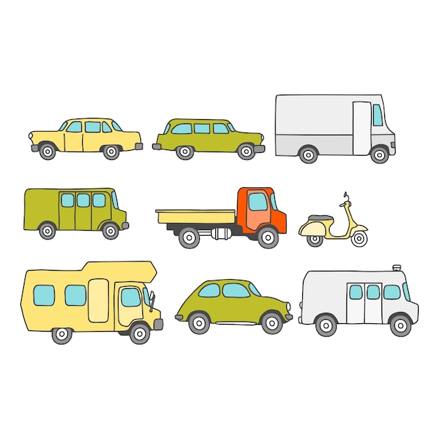 Transportation icon collection