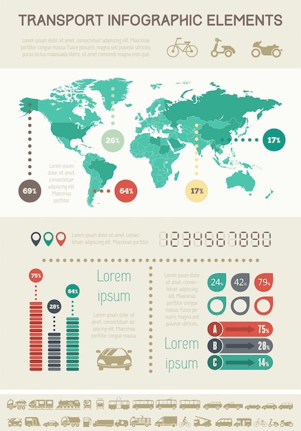 Transportation Infographic Template.