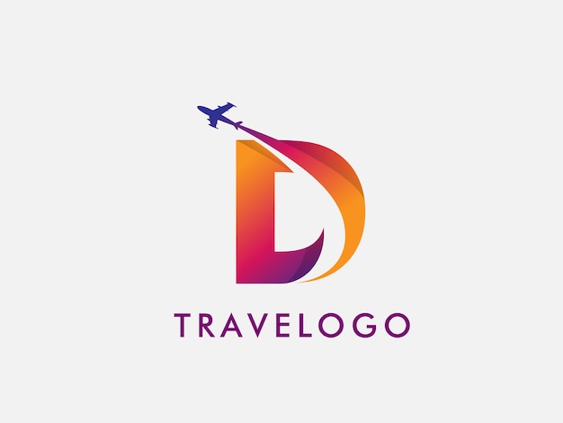 Transportation and traveling agency vector logo design with letter D logo that usable for ticketingtransportation vacation agency