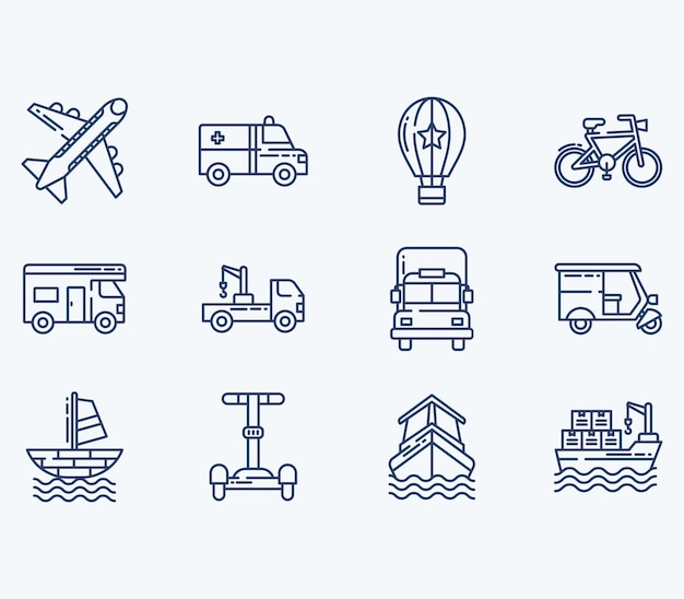 Transportation and vehicle vector icon illustration