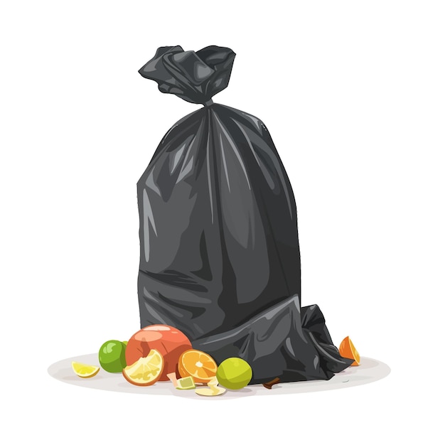 Vector trash bag