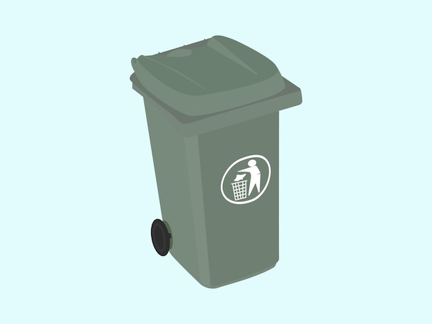 Vector trash bin box