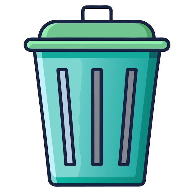 Vector trash bin clipart vector art and illustration