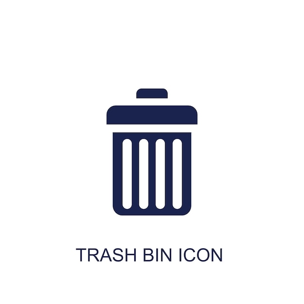 trash bin icon white background