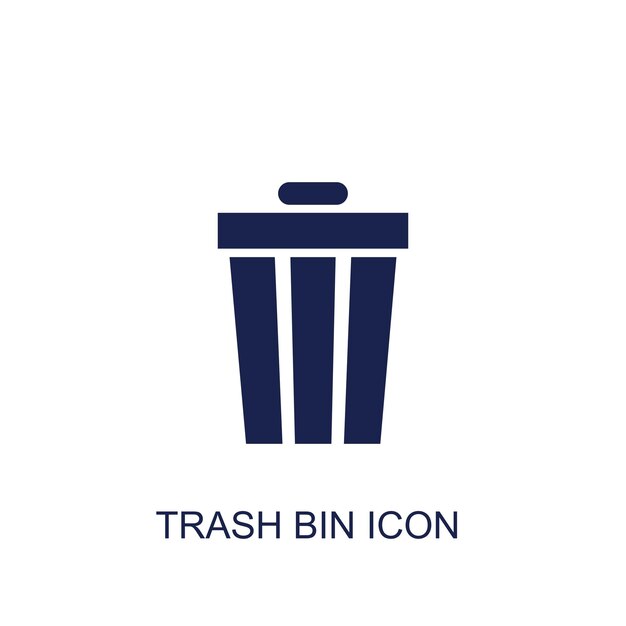 trash bin icon white background