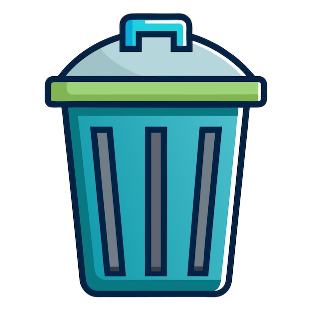 trash can clipart vector art and illustration