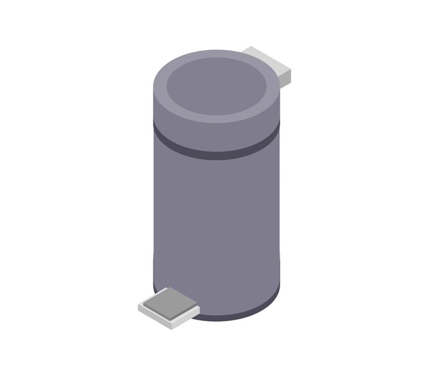 Trash can isometric