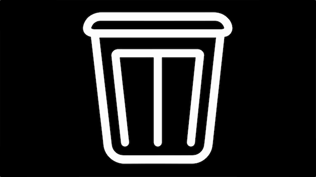 Vector trash can vector icon