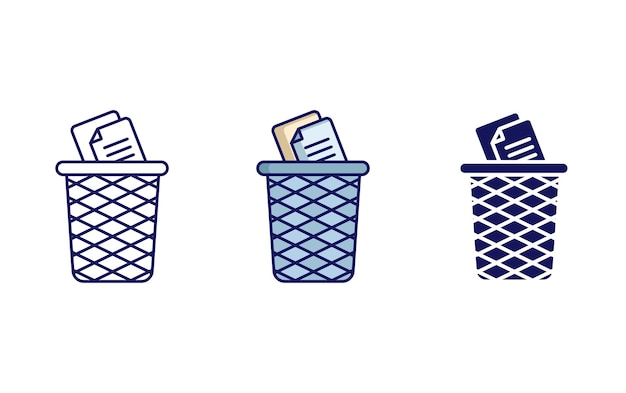 Trash can vector icon