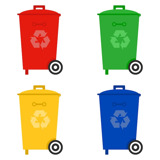 Trash color set icons