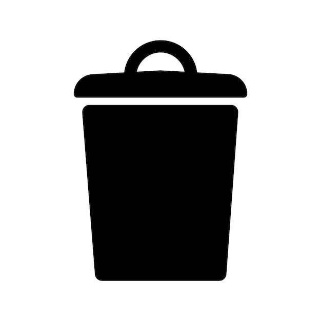 Trashcan simple icon Bio eco symbol for web and business