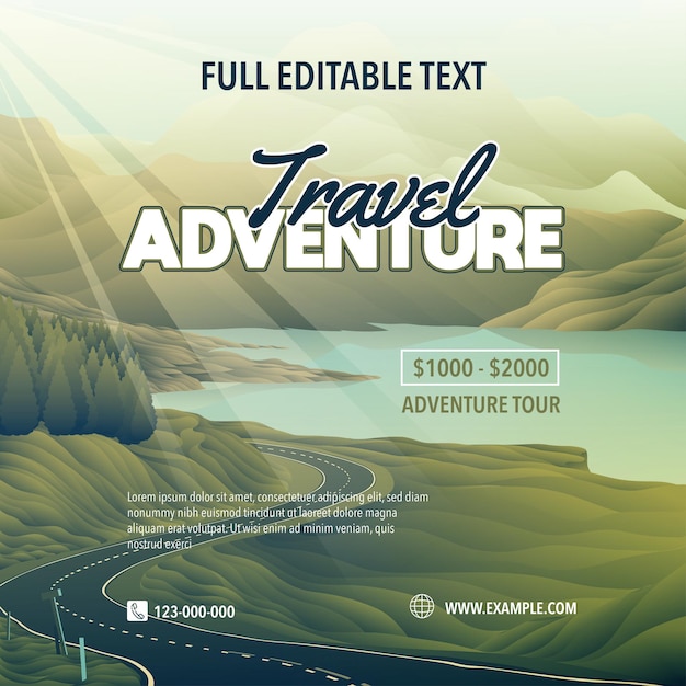 travel adventure flyer template