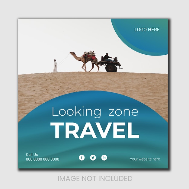 travel adventure social media and face book post design Arab emirate