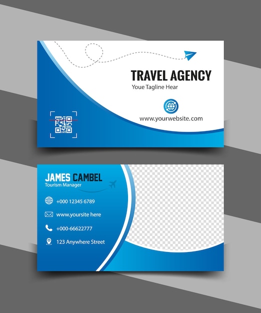 Travel Agency Business Card Business Card For Travel Agency design template