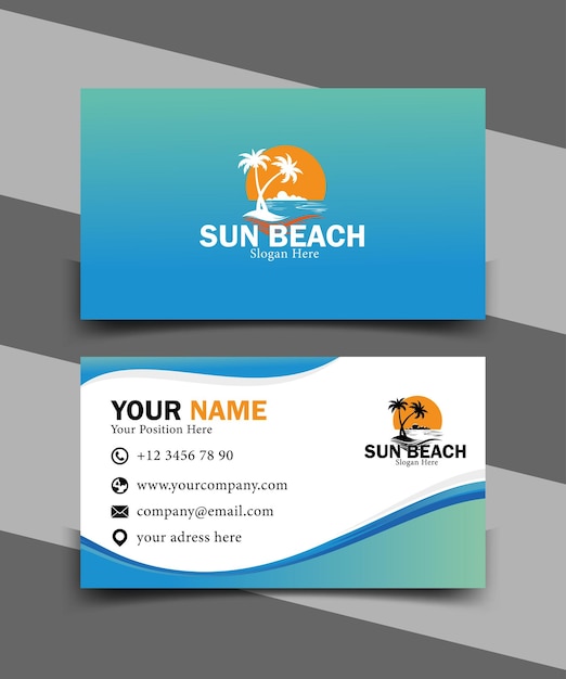 Travel Agency Business Card Business Card For Travel Agent design template