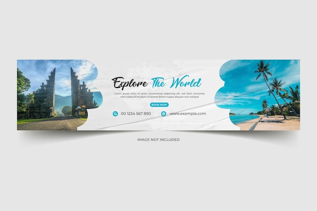 Travel Agency corporate linkedin banner template