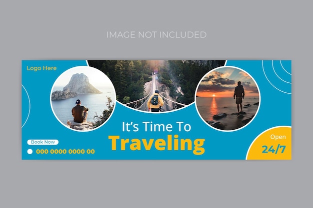 Vector travel agency facebook cover design