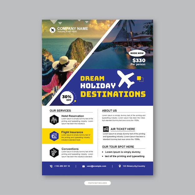 Travel Agency Flyer Template Layout