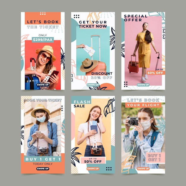 Travel agency instagram stories template