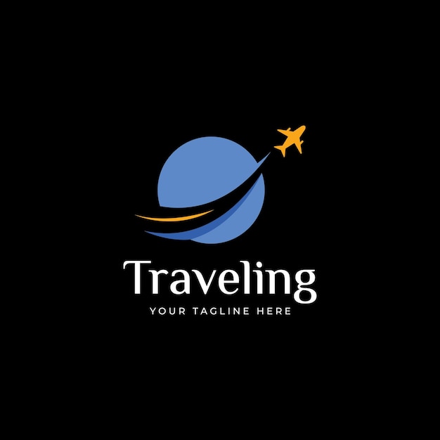 Travel agency logo design and summer vacation with airplanes The logo can be for corporate businesses and airline ticket agents