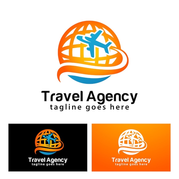 Travel agency logo design template