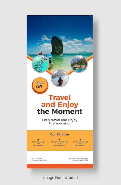 Travel Agency RollUp Banner and Travel Agency Banner Design Template