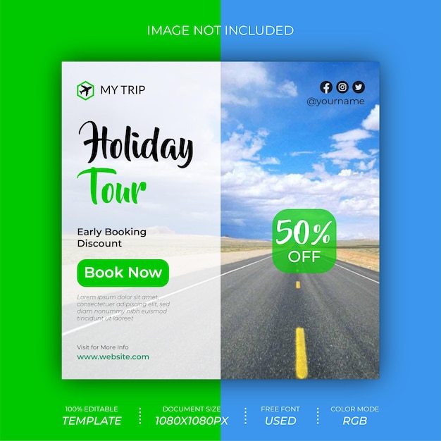 Travel Agency Social Media Banner Post Design