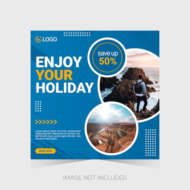 Travel agency social media post template