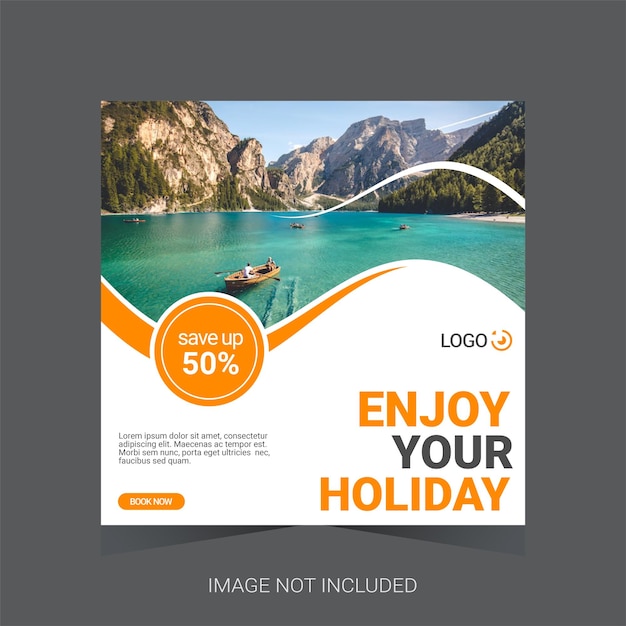 Travel agency social media post template