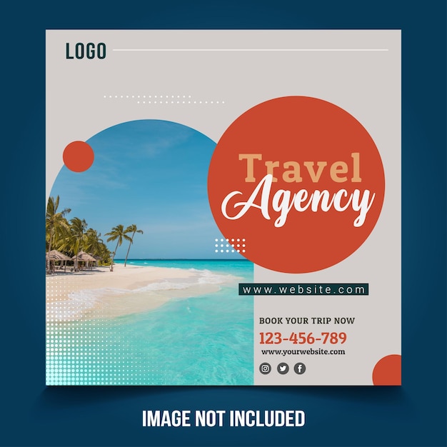 Travel Agency social media post template