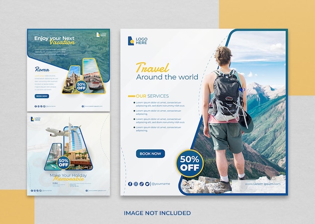 Travel agency Social Media Post Template