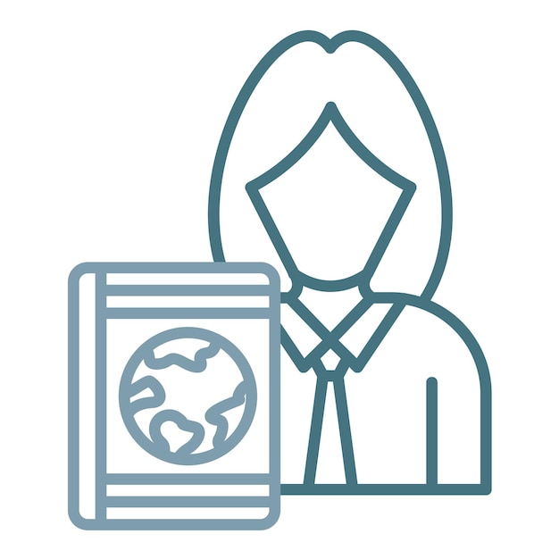 Travel Agent Female Flat Illustration