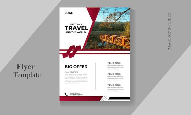 Travel around the world flyer design