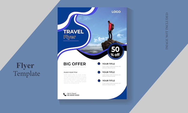 Travel around the world flyer design